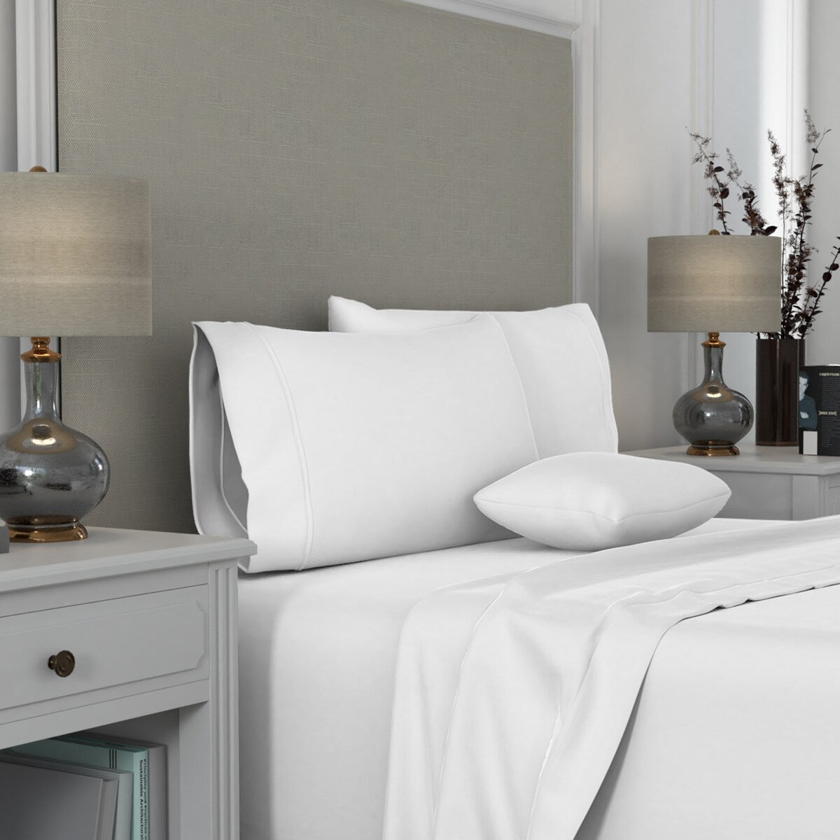 Aireolux 1000TC Supreme-Quality Egyptian Cotton Pillowcase Set