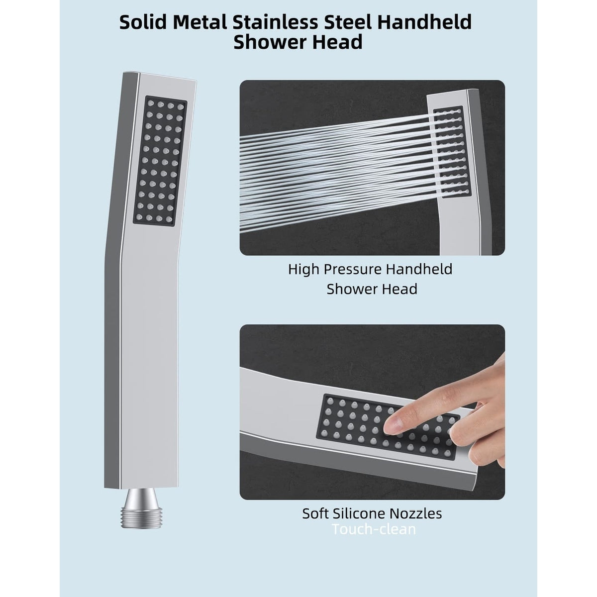 10-Inch All Metal High Pressure Rain Shower Head With Handheld Combo