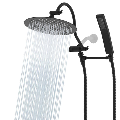 10-Inch All Metal High Pressure Rain Shower Head With Handheld Combo