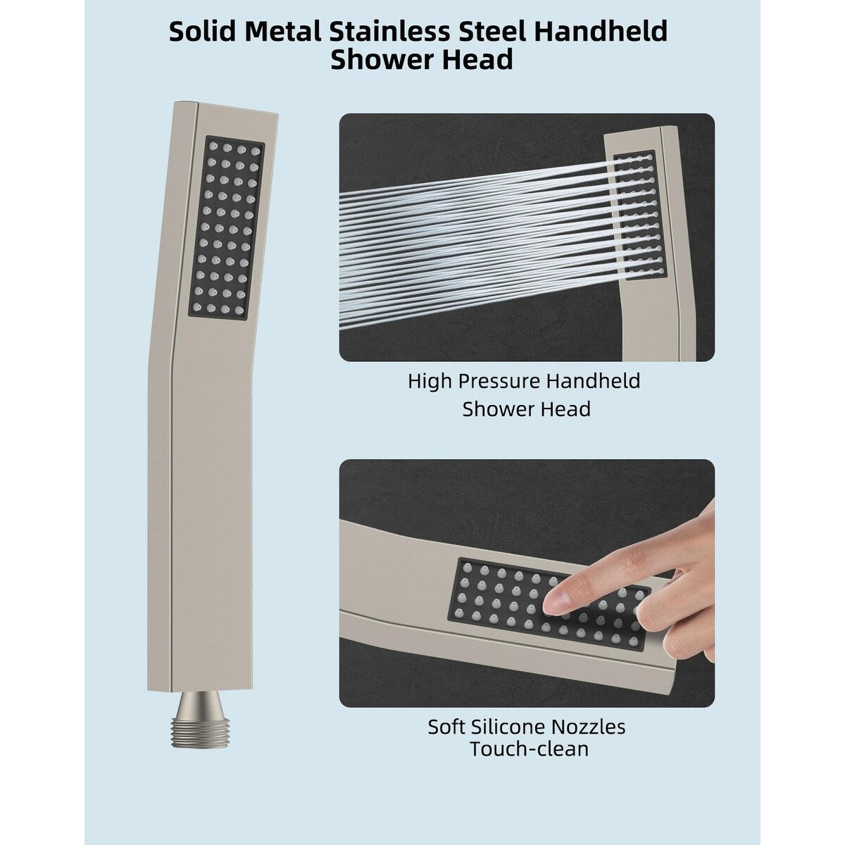 10-Inch All Metal High Pressure Rain Shower Head With Handheld Combo