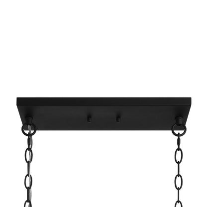 Allegray 52in Farmhouse 7-light Linear Chandelier Rectangle Kitchen Island Pendant