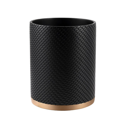 Amal Wastebasket - Black/Gold