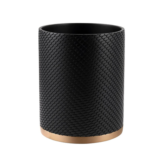 Amal Wastebasket - Black/Gold