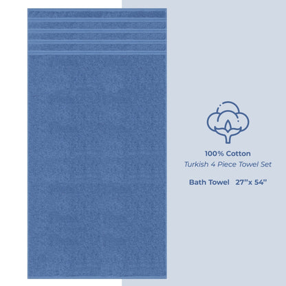 American Soft Linen 100% Cotton Turkish Bath Towels Large, 4 Pack Luxury Hotel Spa Quality Turkish Bath Towels Bathroom Sets