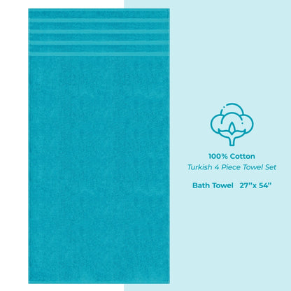 American Soft Linen 100% Cotton Turkish Bath Towels Large, 4 Pack Luxury Hotel Spa Quality Turkish Bath Towels Bathroom Sets