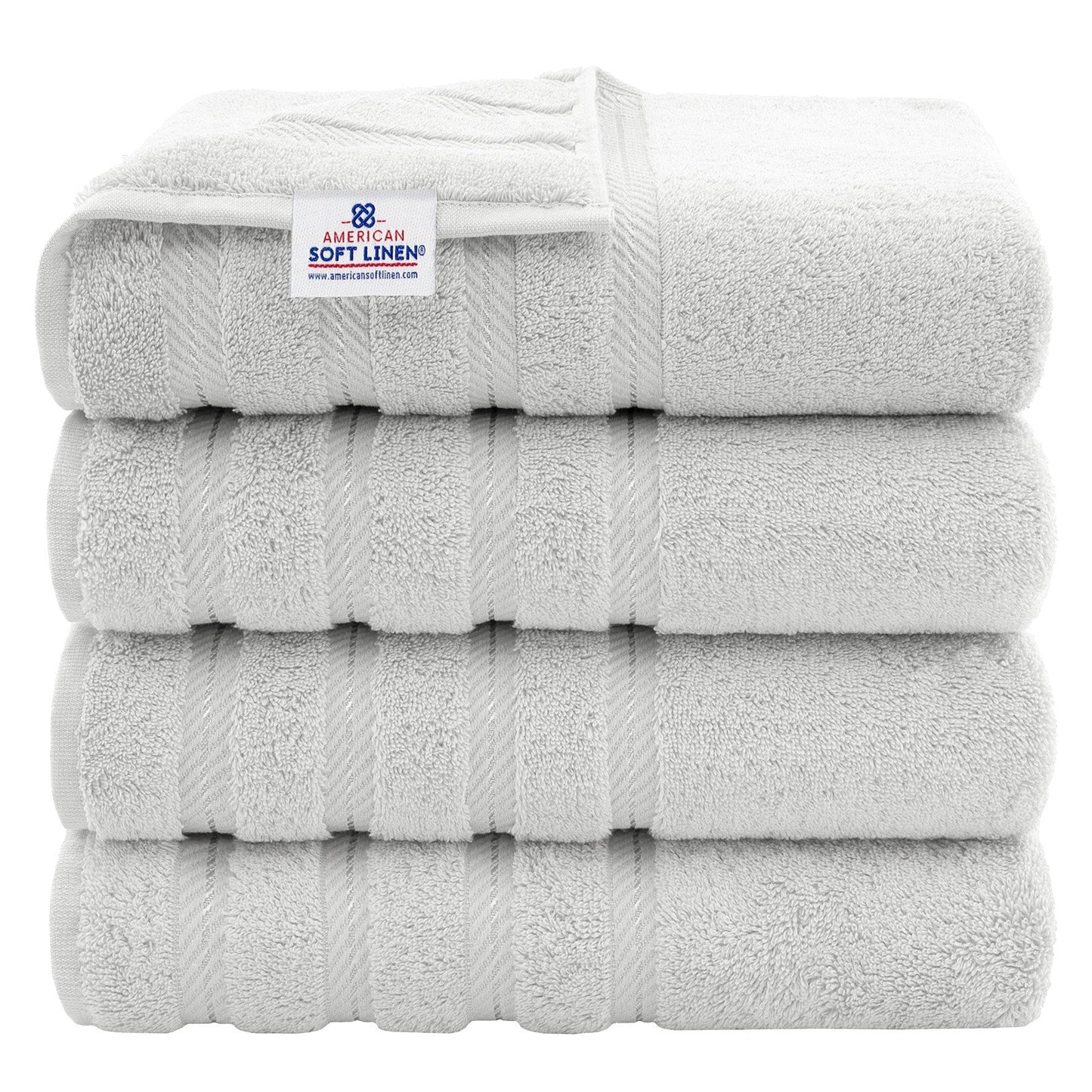 American Soft Linen 100% Cotton Turkish Bath Towels Large, 4 Pack Luxury Hotel Spa Quality Turkish Bath Towels Bathroom Sets
