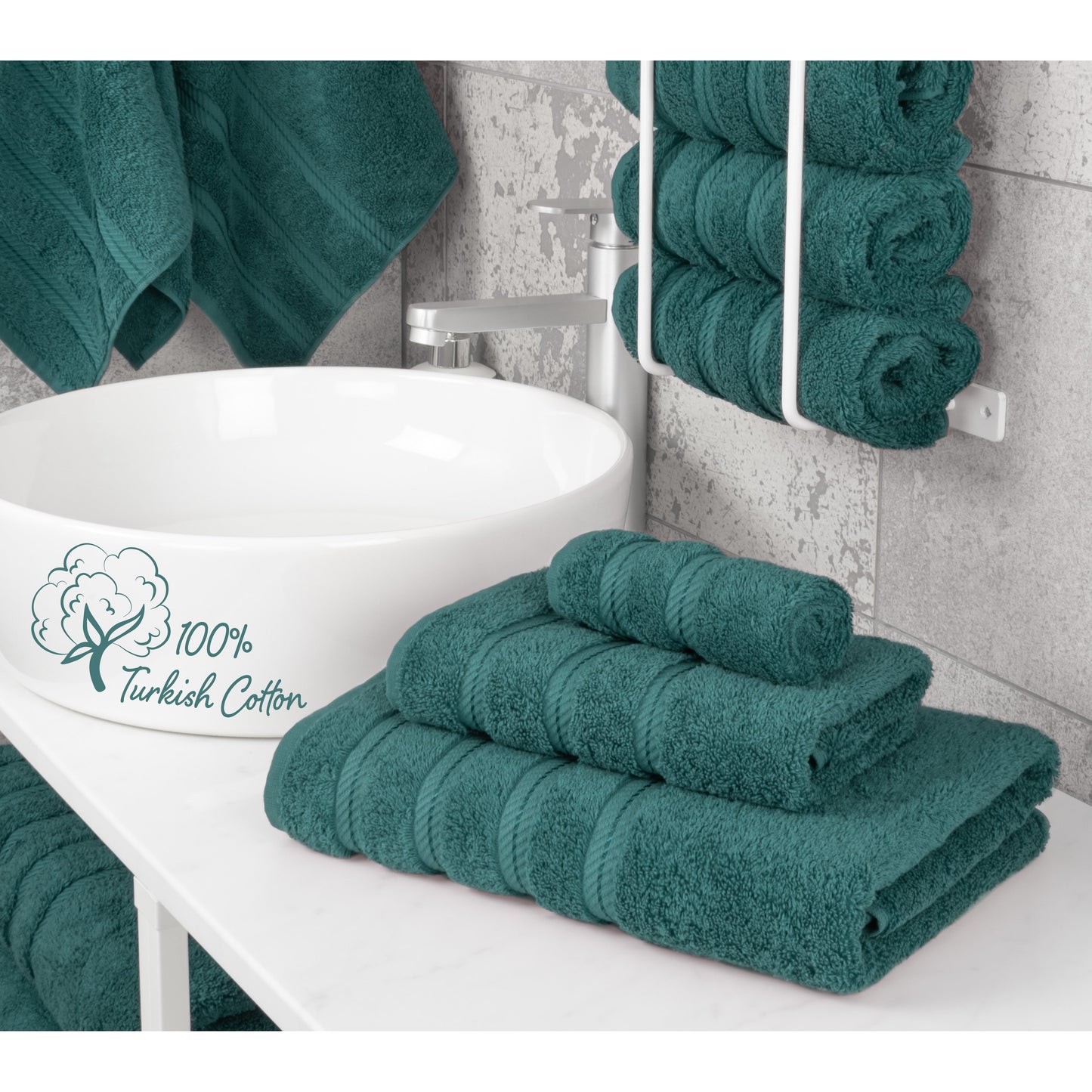 3 Piece Bathroom Towel Set 100% Cotton Luxury Turkish Bath Hand Towels Extra Large Face Towels Clearance Set