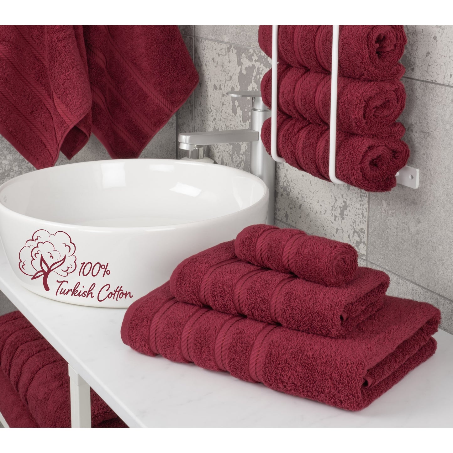 3 Piece Bathroom Towel Set 100% Cotton Luxury Turkish Bath Hand Towels Extra Large Face Towels Clearance Set