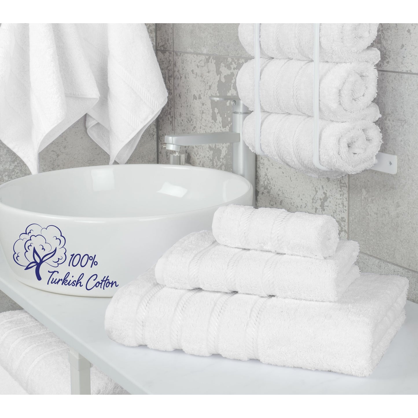 3 Piece Bathroom Towel Set 100% Cotton Luxury Turkish Bath Hand Towels Extra Large Face Towels Clearance Set