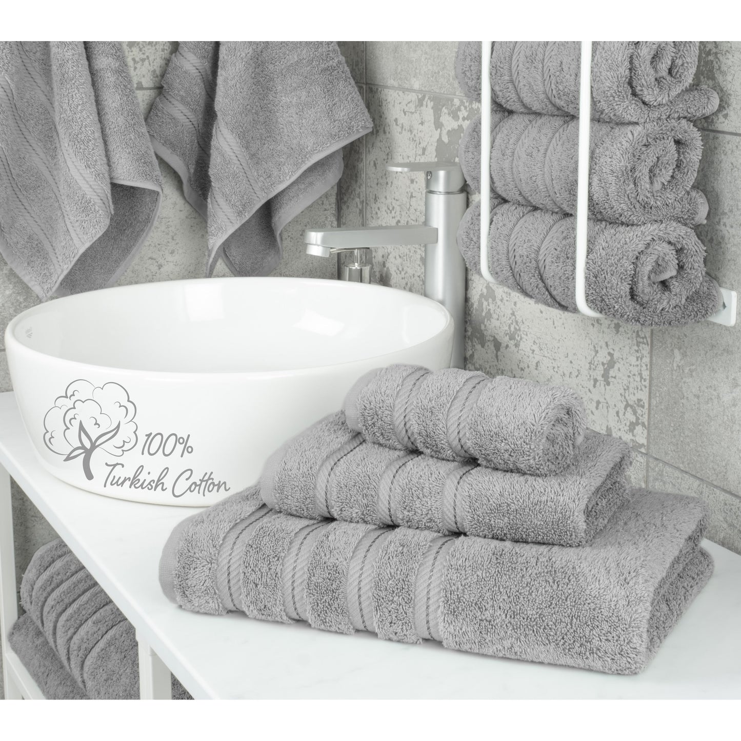 3 Piece Bathroom Towel Set 100% Cotton Luxury Turkish Bath Hand Towels Extra Large Face Towels Clearance Set
