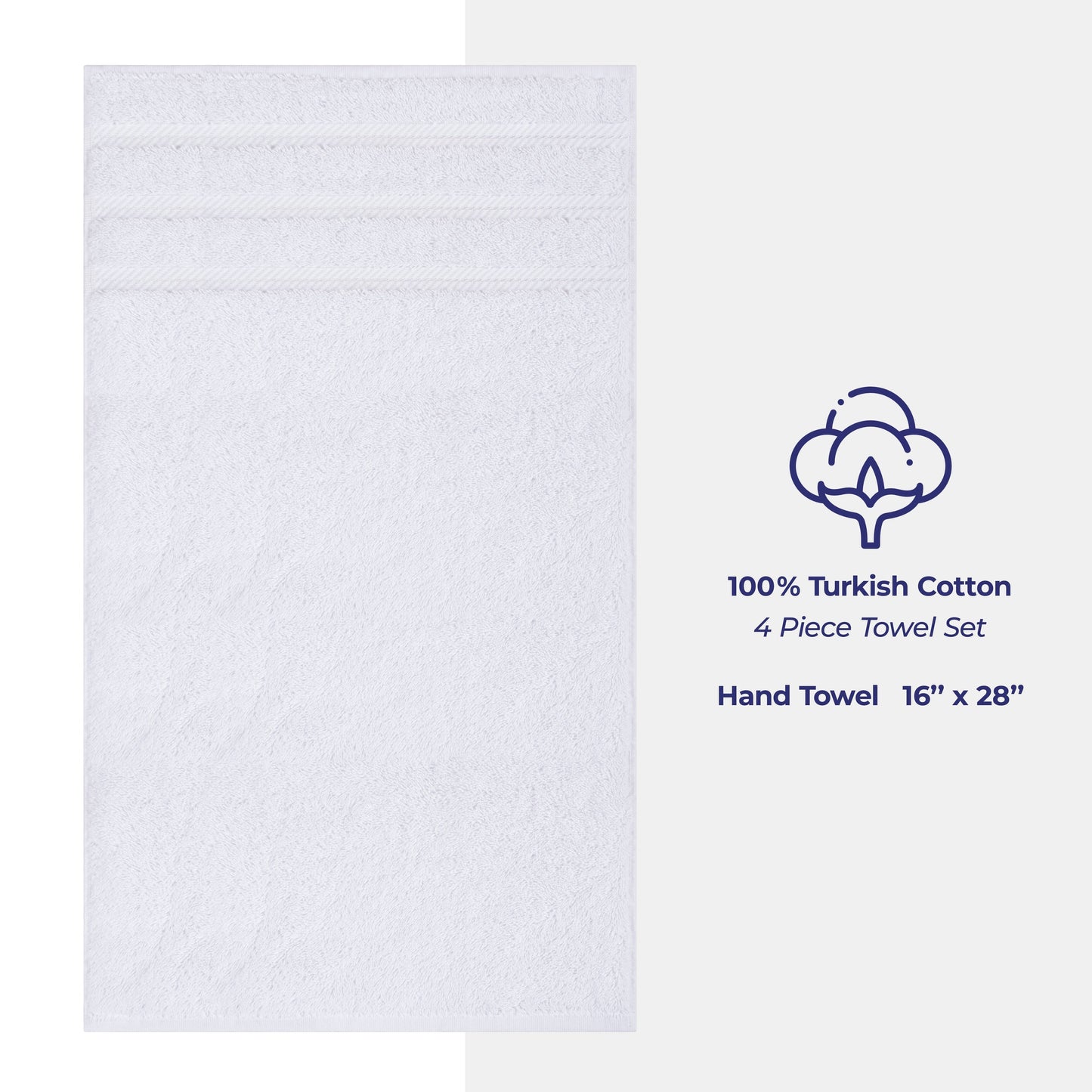 American Soft Linen 4-Piece Turkish Hand Towel Set