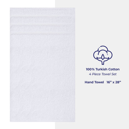 American Soft Linen 4-Piece Turkish Hand Towel Set