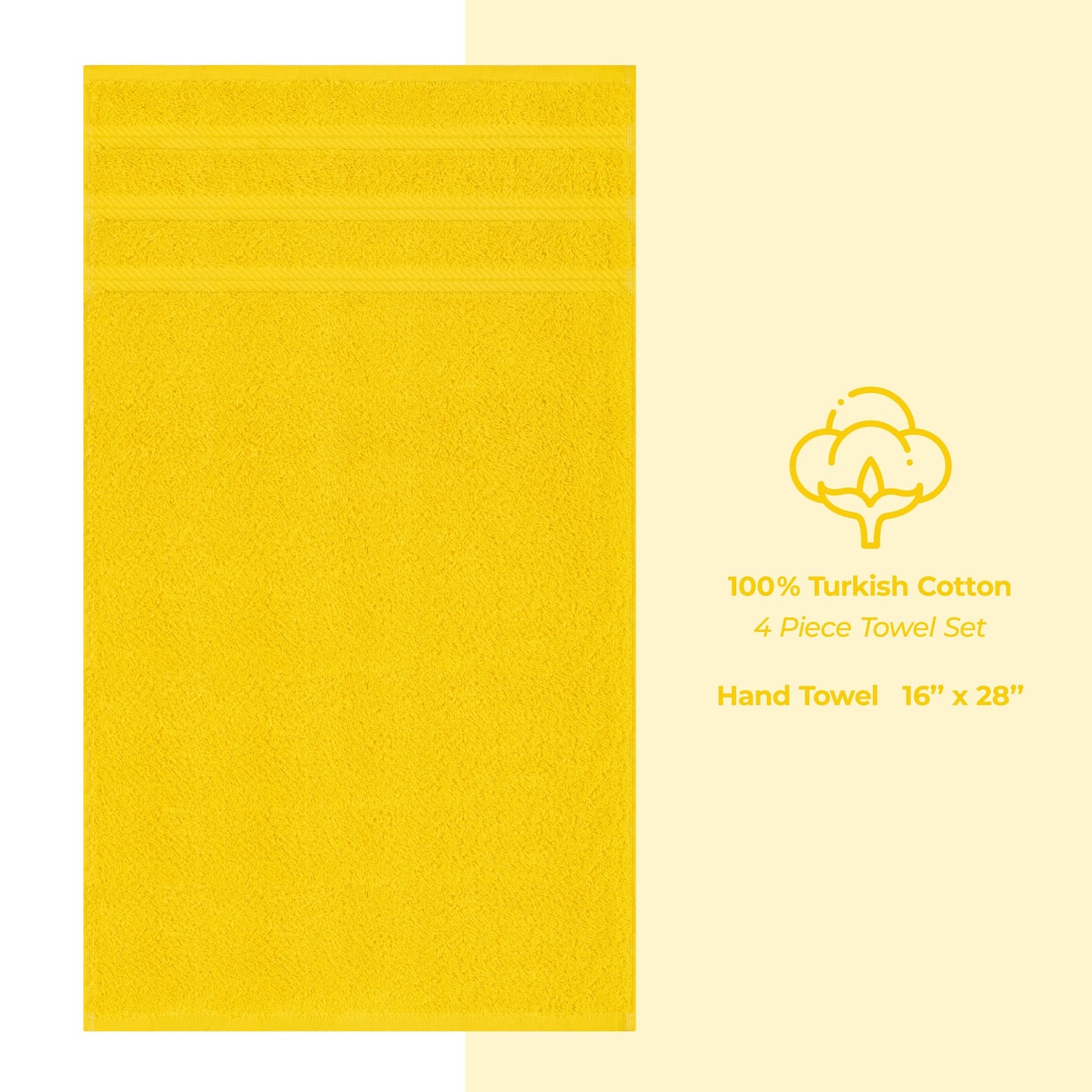 American Soft Linen 4-Piece Turkish Hand Towel Set