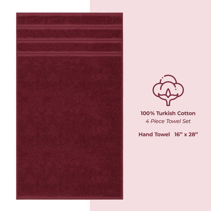 American Soft Linen 4-Piece Turkish Hand Towel Set
