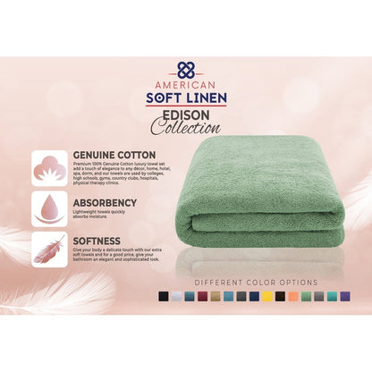 American Soft Linen 40x80 Inch Premium, Soft & Luxury 100% Ringspun Genuine Cotton Extra Large Jumbo Turkish Bath Towel