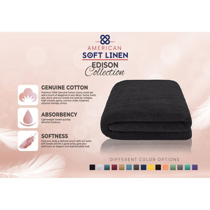 American Soft Linen 40x80 Inch Premium, Soft & Luxury 100% Ringspun Genuine Cotton Extra Large Jumbo Turkish Bath Towel