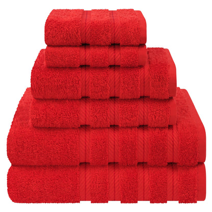 American Soft Linen Luxury 6 Piece Towel Set, 2 Bath Towels 2 Hand Towels 2 Washcloths, 100% Cotton Turkish Towels for Bathroom
