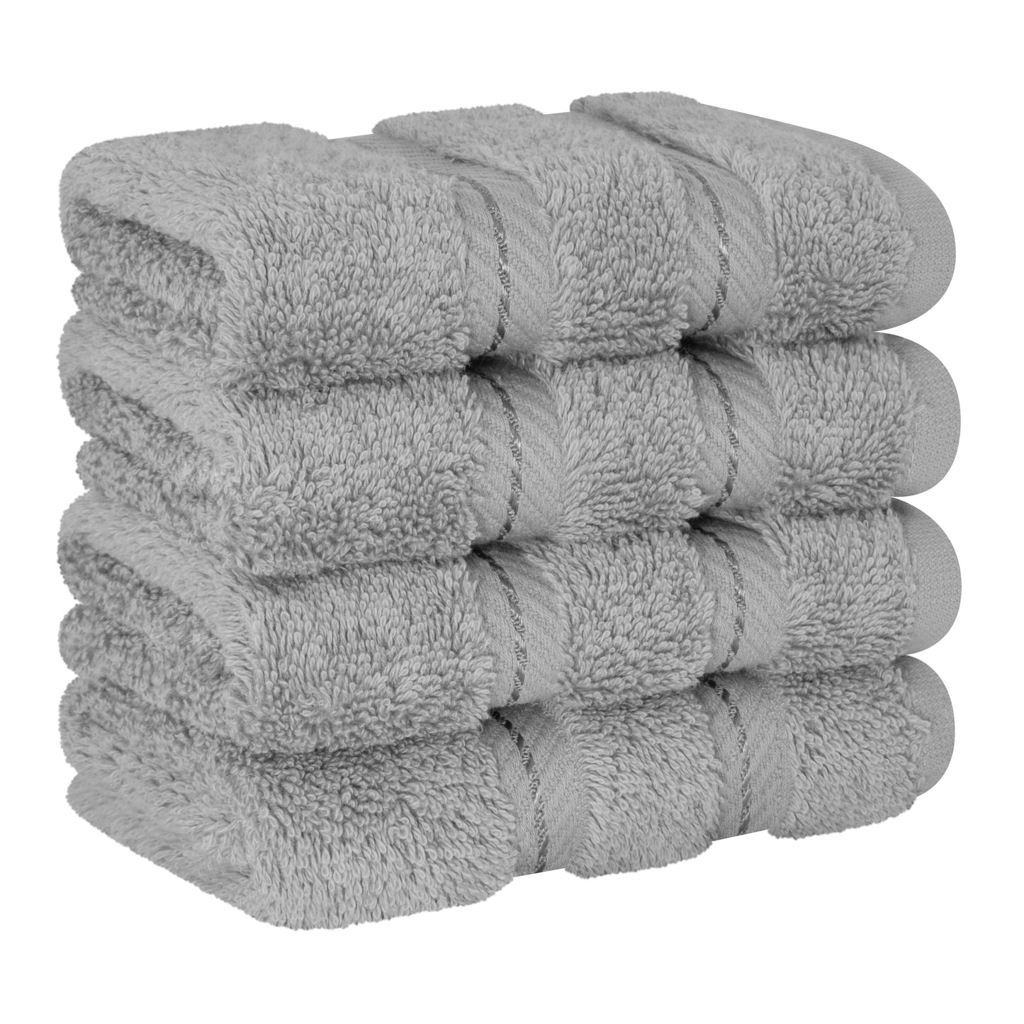 American Soft Linen Premium 100% Cotton 4-Piece Washcloth Set
