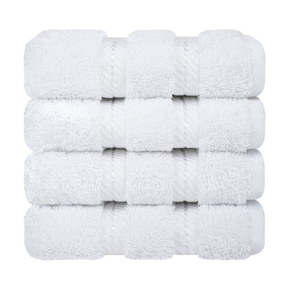 American Soft Linen Premium 100% Cotton 4-Piece Washcloth Set