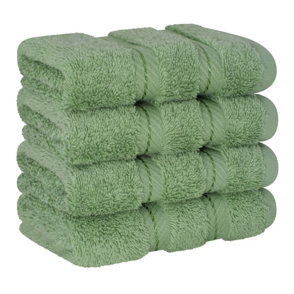 American Soft Linen Premium 100% Cotton 4-Piece Washcloth Set