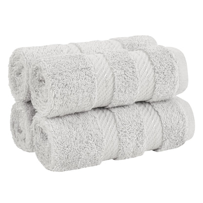 American Soft Linen Premium 100% Cotton 4-Piece Washcloth Set