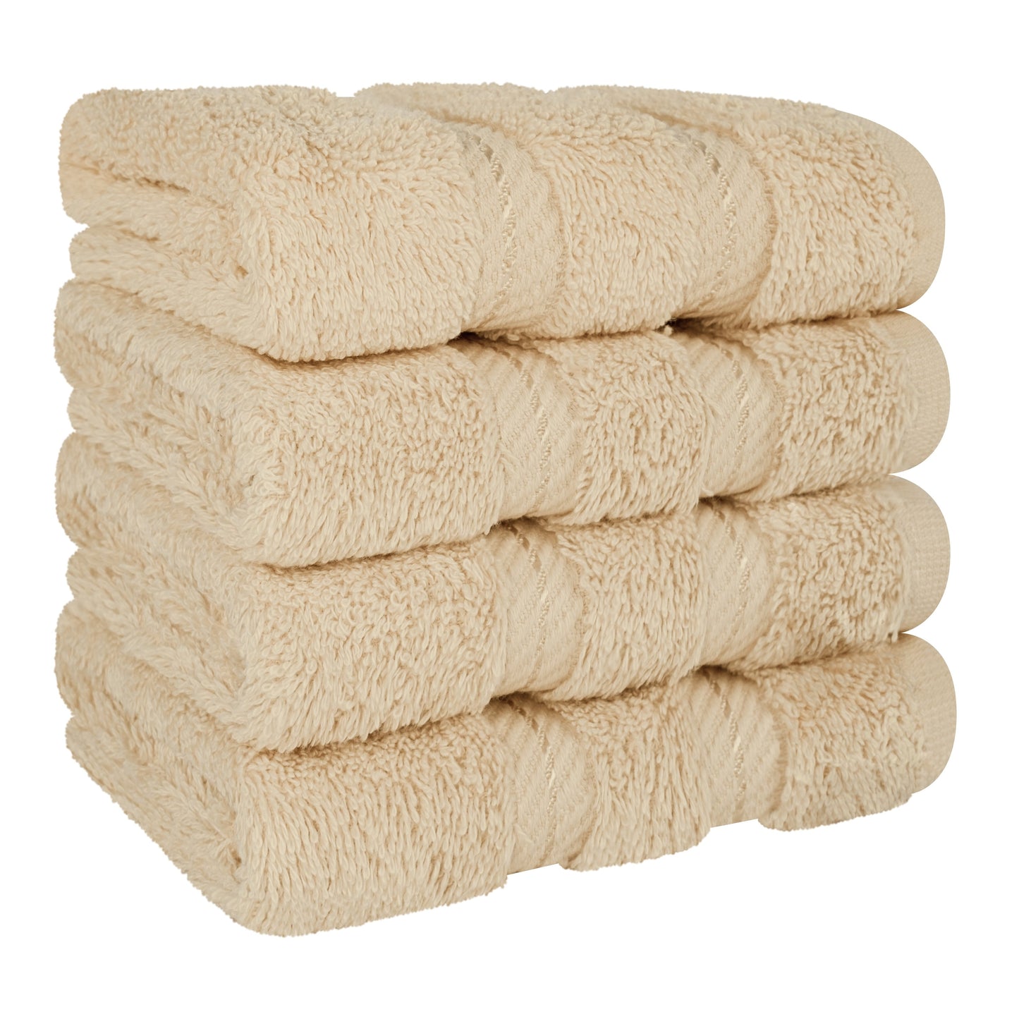 American Soft Linen Premium 100% Cotton 4-Piece Washcloth Set