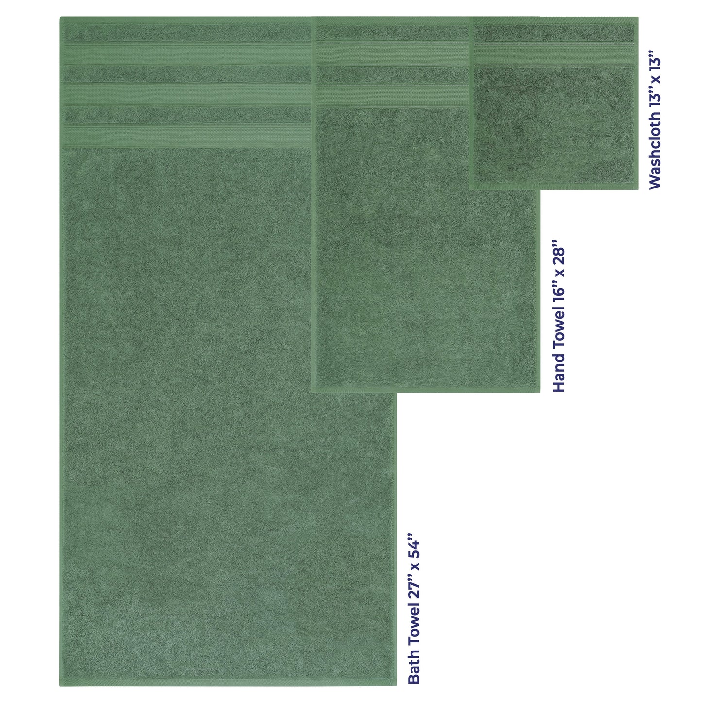 American Soft Linen Salem Bath Towel Set, 6 Piece Towels for Bathroom Large 100% Cotton 2 Bath Towels 2 Hand Towels 2 Washcloths