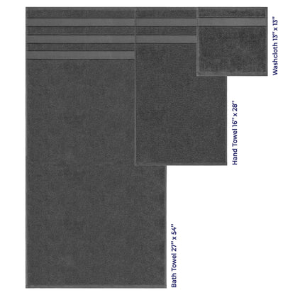 American Soft Linen Salem Bath Towel Set, 6 Piece Towels for Bathroom Large 100% Cotton 2 Bath Towels 2 Hand Towels 2 Washcloths