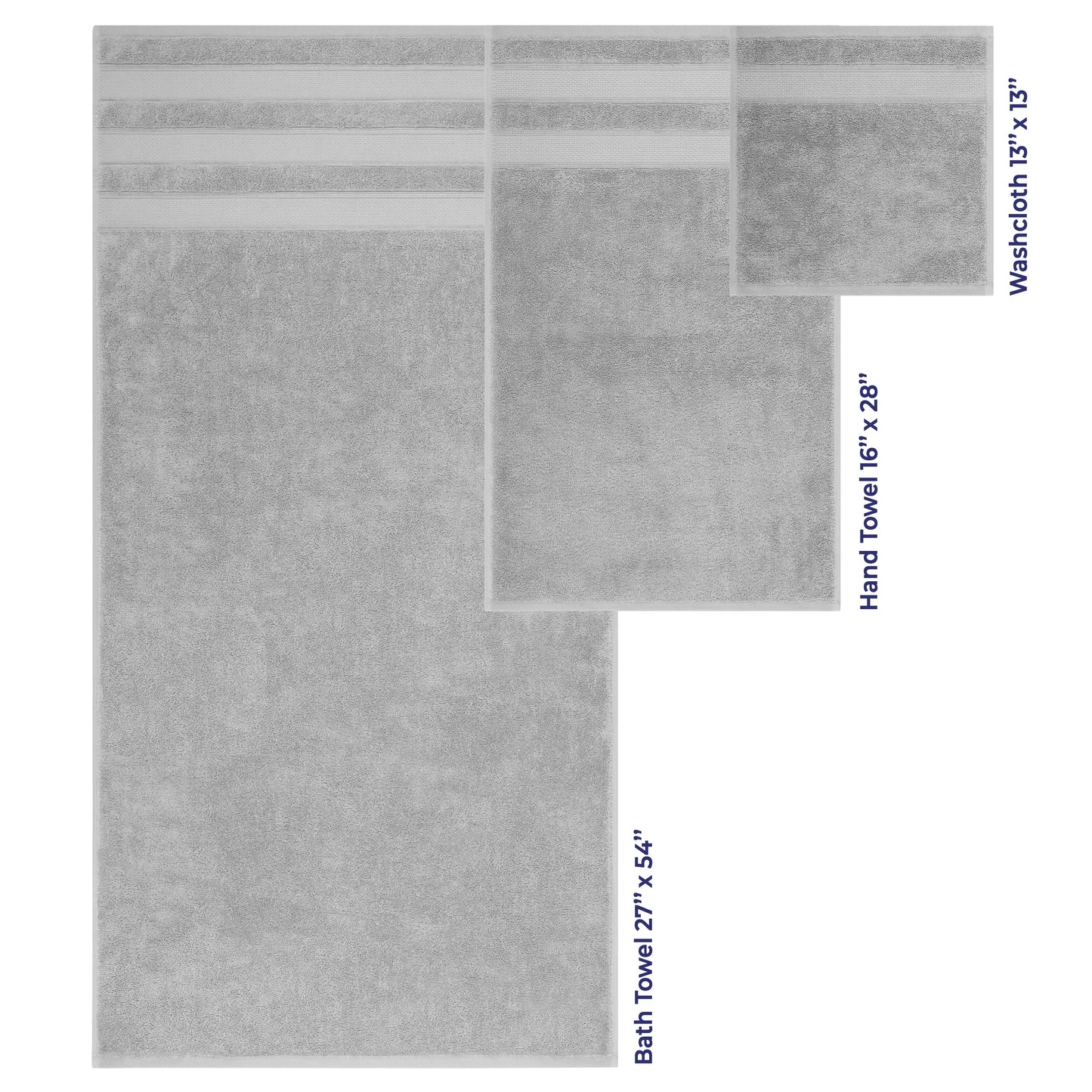 American Soft Linen Salem Bath Towel Set, 6 Piece Towels for Bathroom Large 100% Cotton 2 Bath Towels 2 Hand Towels 2 Washcloths