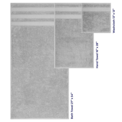 American Soft Linen Salem Bath Towel Set, 6 Piece Towels for Bathroom Large 100% Cotton 2 Bath Towels 2 Hand Towels 2 Washcloths