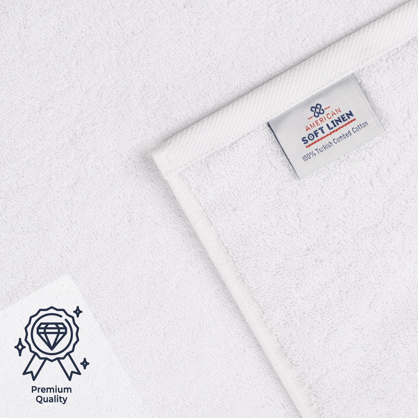 American Soft Linen Salem Bath Towel Set, 6 Piece Towels for Bathroom Large 100% Cotton 2 Bath Towels 2 Hand Towels 2 Washcloths