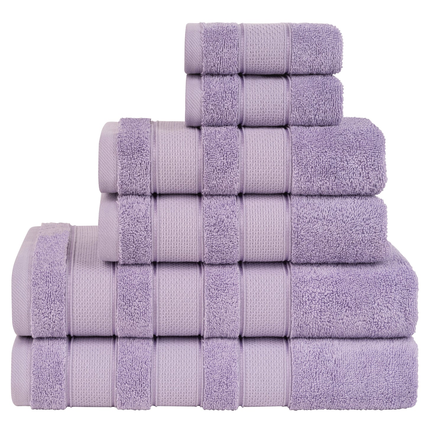 American Soft Linen Salem Bath Towel Set, 6 Piece Towels for Bathroom Large 100% Cotton 2 Bath Towels 2 Hand Towels 2 Washcloths