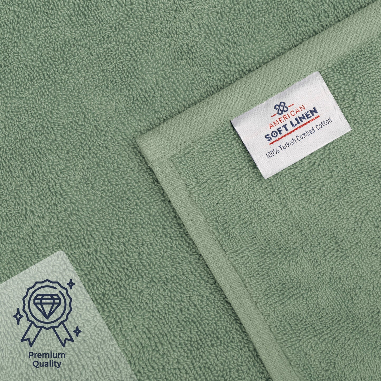 American Soft Linen Salem Bath Towel Set, 6 Piece Towels for Bathroom Large 100% Cotton 2 Bath Towels 2 Hand Towels 2 Washcloths