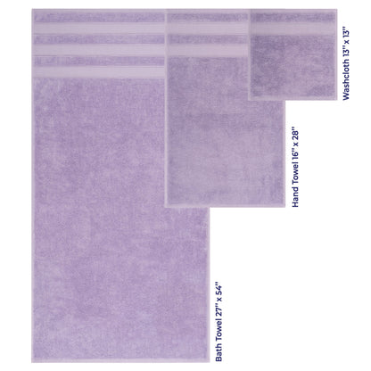 American Soft Linen Salem Bath Towel Set, 6 Piece Towels for Bathroom Large 100% Cotton 2 Bath Towels 2 Hand Towels 2 Washcloths