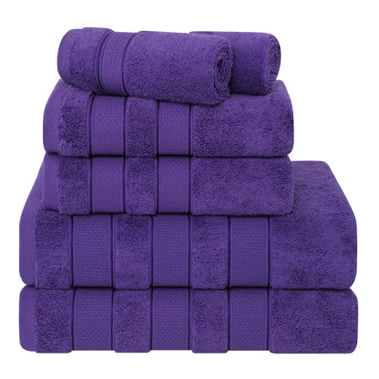 American Soft Linen Salem Bath Towel Set, 6 Piece Towels for Bathroom Large 100% Cotton 2 Bath Towels 2 Hand Towels 2 Washcloths