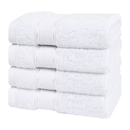 American Soft Linen, Salem Luxury 4 Pack Washcloth Set, %100 Combed Cotton, 13 x 13 Washcloths