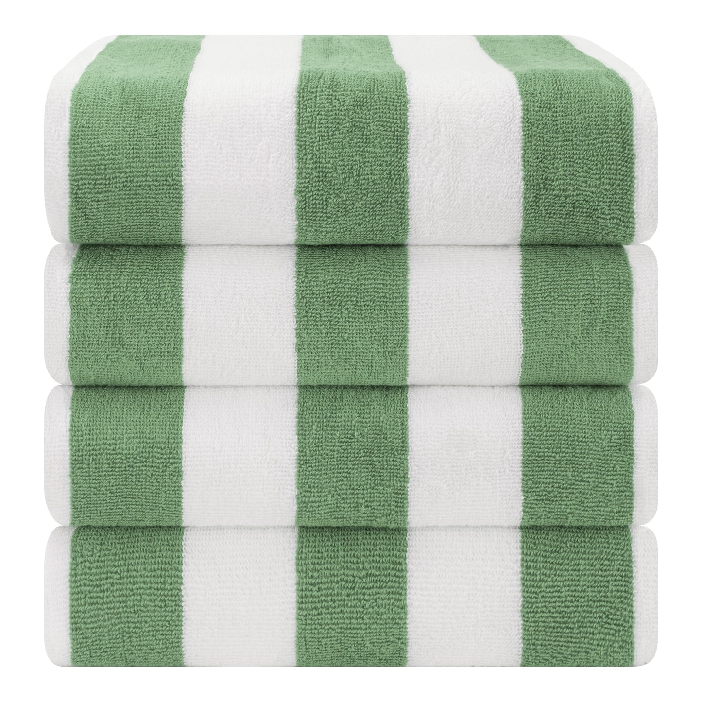 American Soft Linen,100% Cotton 4 Pack Beach Towels, 30 x 60 Cabana Striped Pool Towels