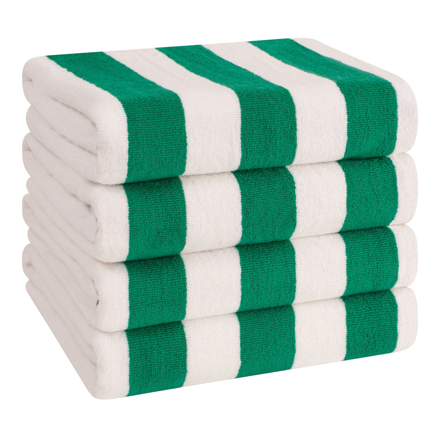 American Soft Linen,100% Cotton 4 Pack Beach Towels, 30 x 60 Cabana Striped Pool Towels