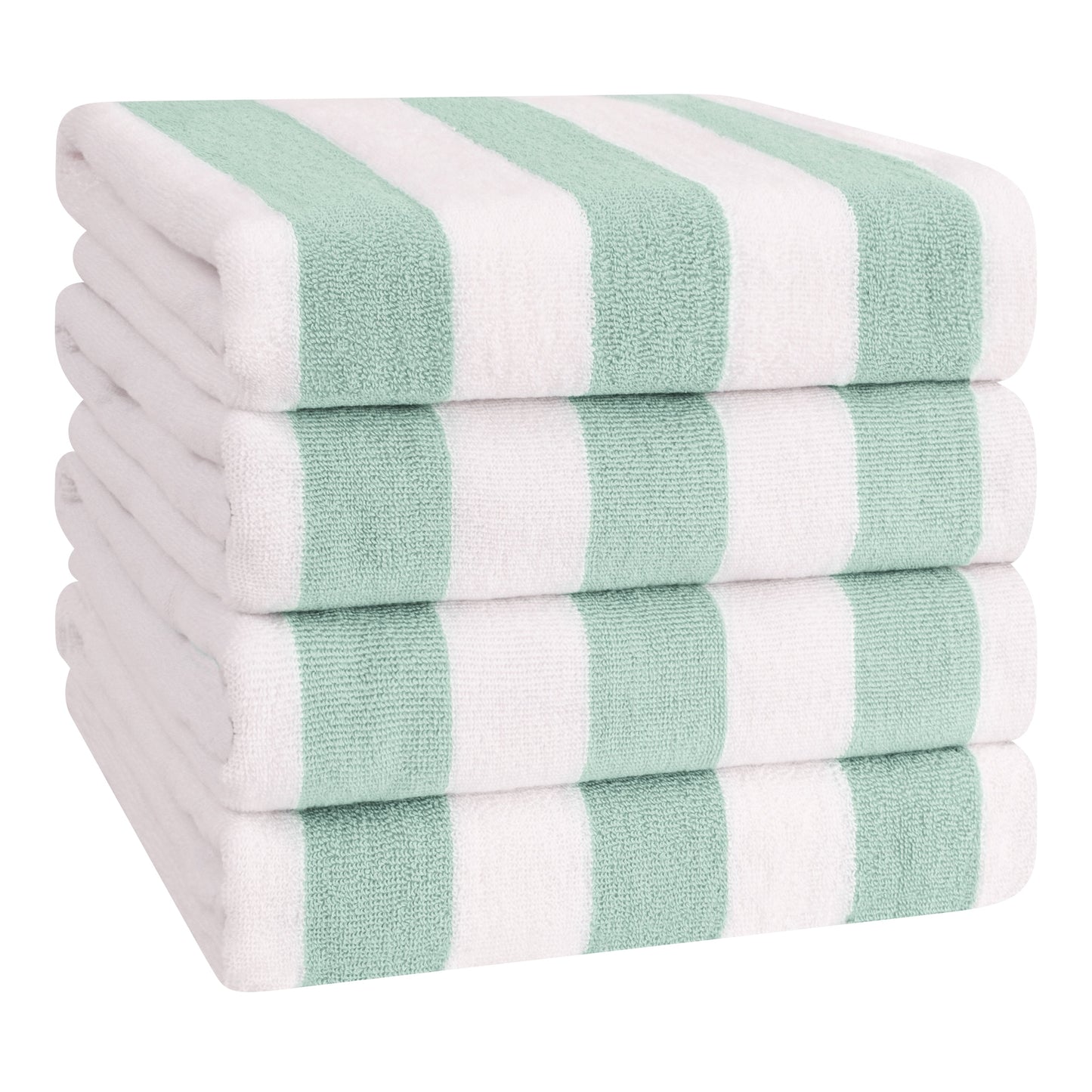 American Soft Linen,100% Cotton 4 Pack Beach Towels, 30 x 60 Cabana Striped Pool Towels