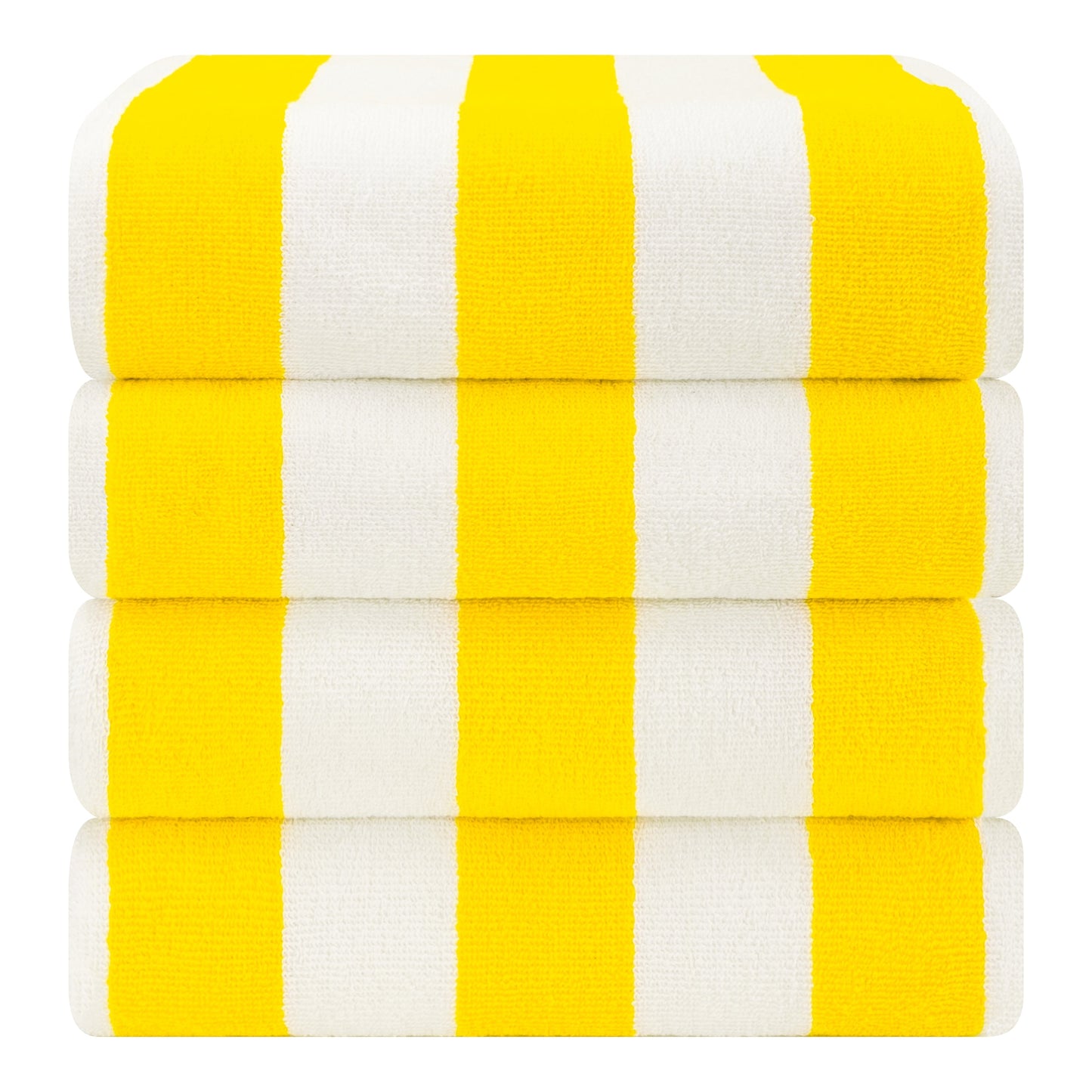 American Soft Linen,100% Cotton 4 Pack Beach Towels, 30 x 60 Cabana Striped Pool Towels