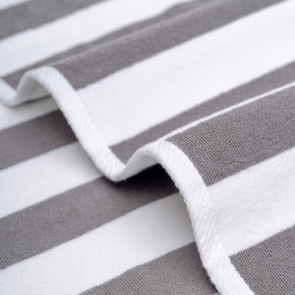 American Soft Linen,100% Cotton 4 Pack Beach Towels, 30 x 60 Cabana Striped Pool Towels