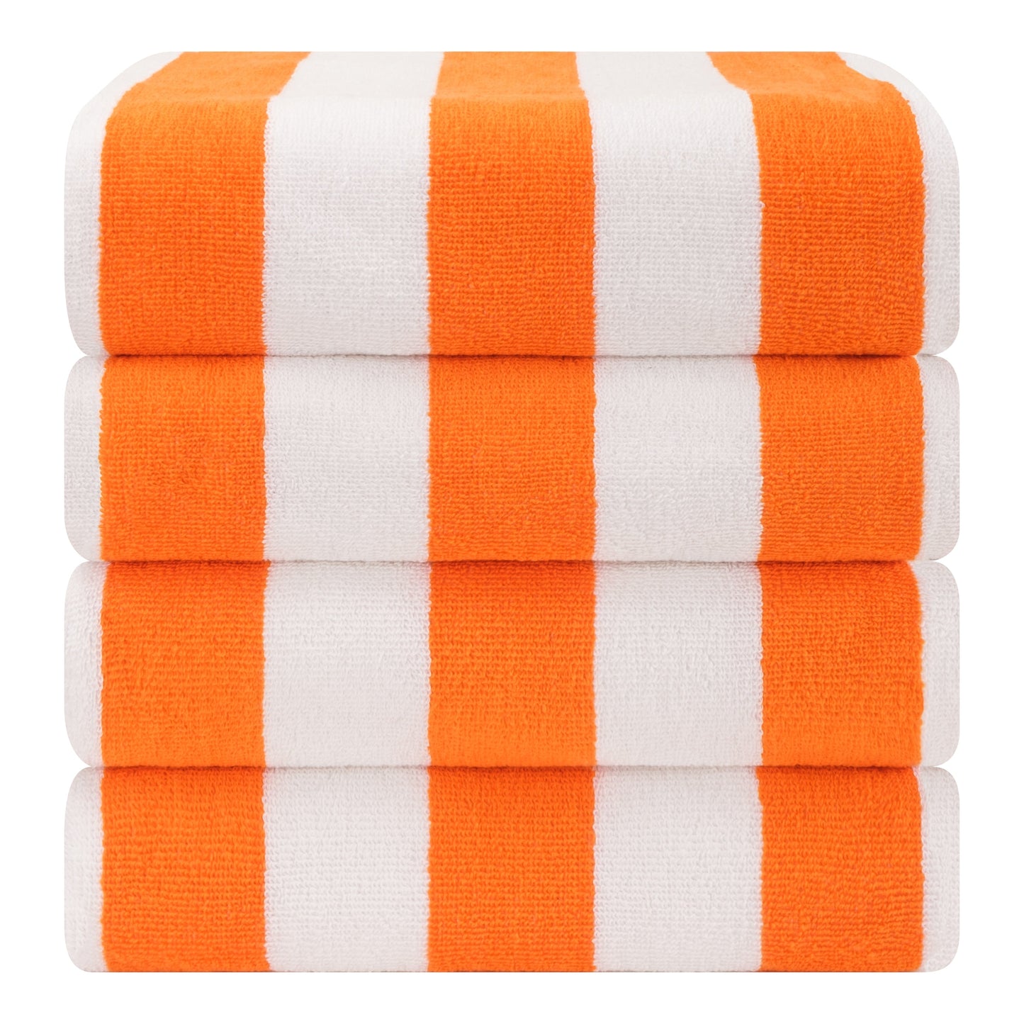 American Soft Linen,100% Cotton 4 Pack Beach Towels, 30 x 60 Cabana Striped Pool Towels