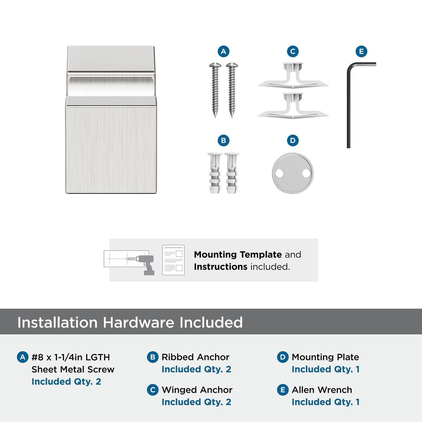 Amerock Monument Contemporary Single Robe Hook