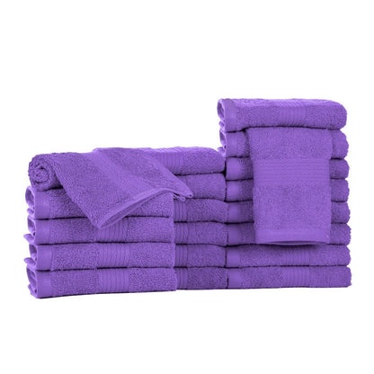 Pure Cotton 600GSM Face Cloths 12X12 Inch by Ample Decor - 20 Pcs