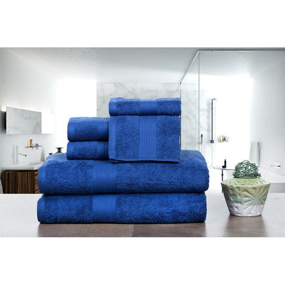 Luxurious Cotton 6- Piece Towel Set 600 GSM Bathroom Towel Set by Ample Decor