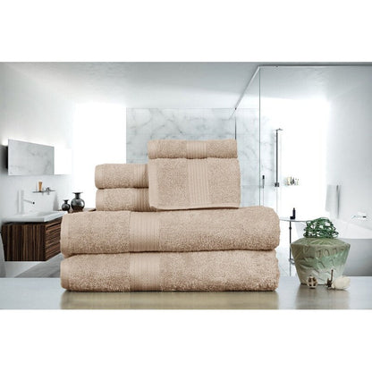Luxurious Cotton 6- Piece Towel Set 600 GSM Bathroom Towel Set by Ample Decor