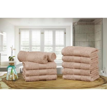 Luxurious Cotton 600GSM Soft Wash Cloths 12X12 Inch by Ample Decor - 10 Pcs