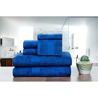 Luxurious Cotton 6- Piece Towel Set 600 GSM Bathroom Towel Set by Ample Decor