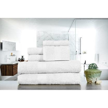 Luxurious Cotton 6- Piece Towel Set 600 GSM Bathroom Towel Set by Ample Decor