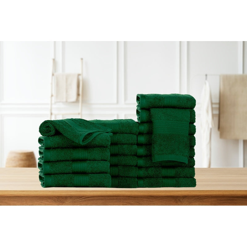 Pure Cotton 600GSM Face Cloths 12X12 Inch by Ample Decor - 20 Pcs